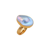 Alchemia Mabe Blister Pearl Teardrop Adjustable Ring